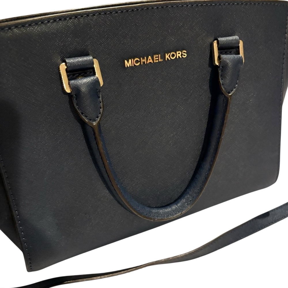 Michael Kors Selma  satchel Shoulder navy blue  Bag - Picture 2 of 15